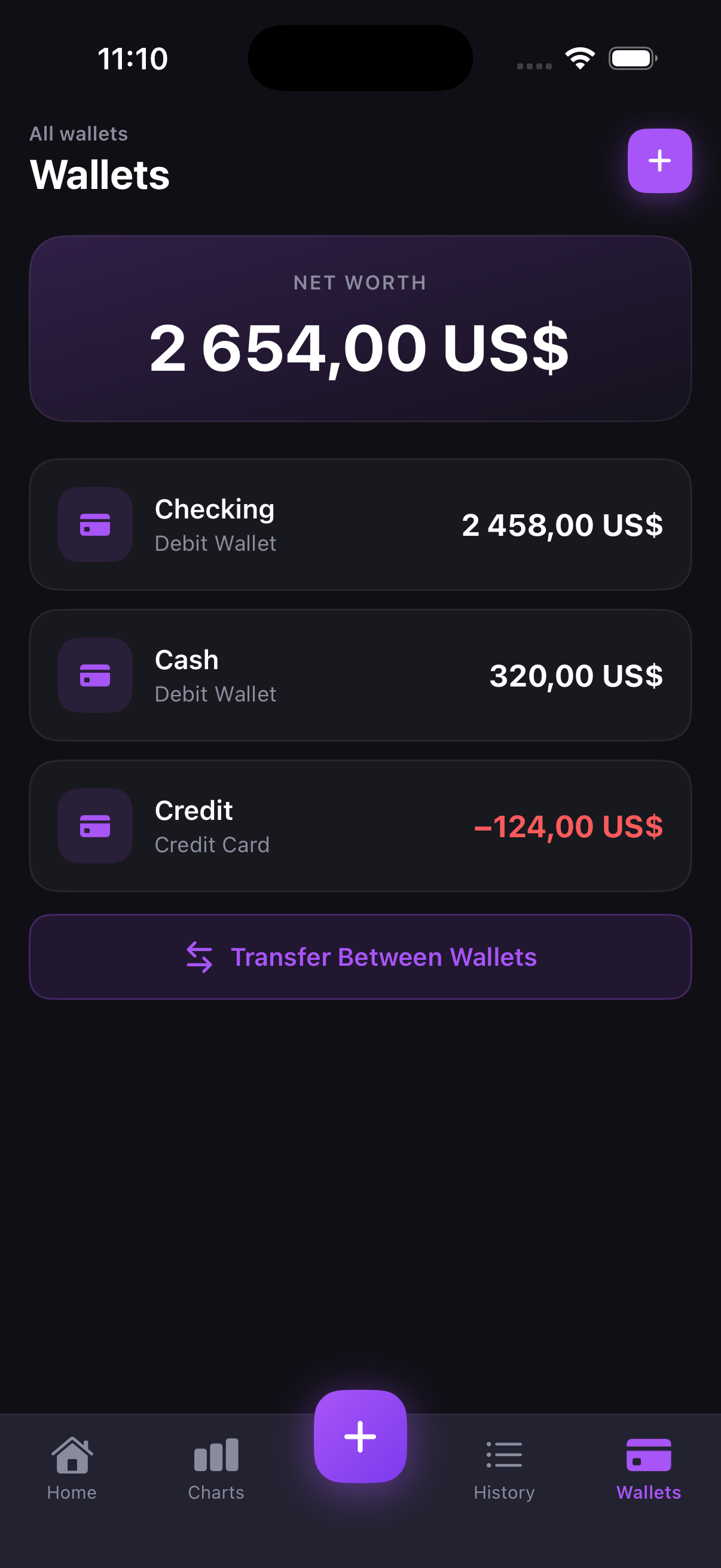 Coyn wallets — manage checking, cash and credit accounts